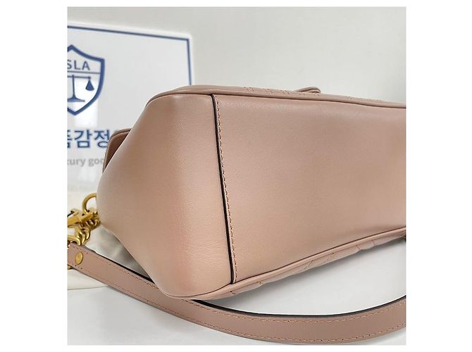 Gucci Borsa Matelassé Marmont con manico e tracolla Marrone - vista 5