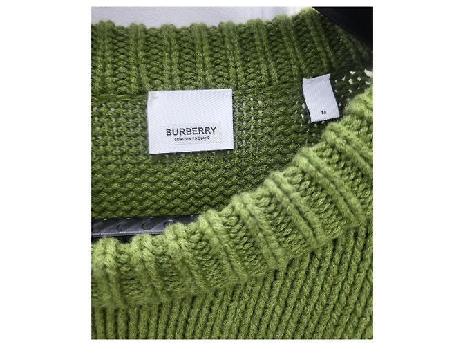 Burberry Monogram Logo Green Knit - view 3