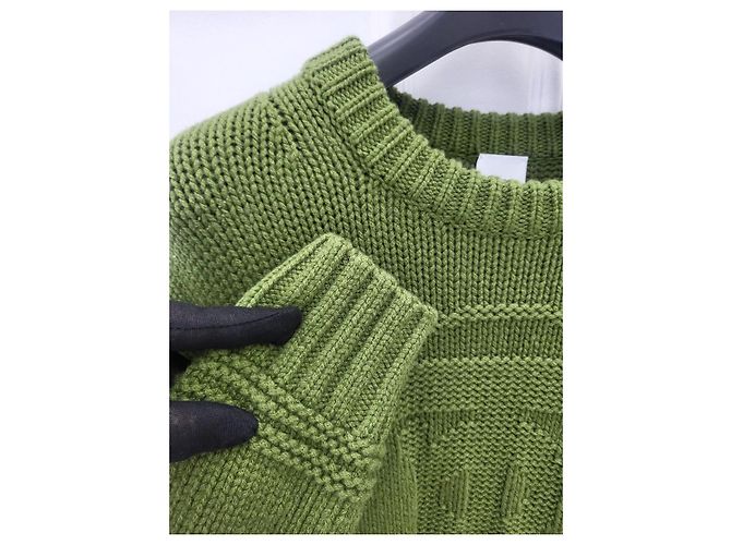 Burberry Monogram Logo Green Knit - view 4