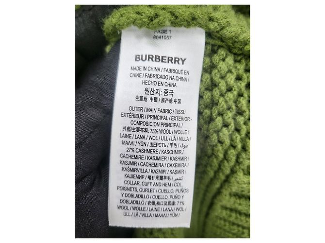 Burberry Monogram Logo Green Knit - view 5