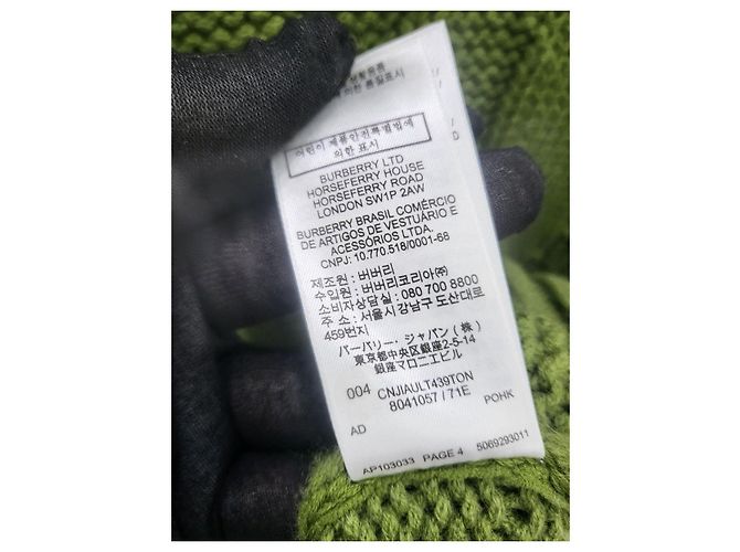 Burberry Monogram Logo Green Knit - view 7