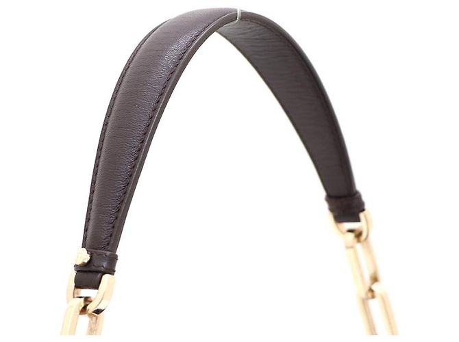 Dior Borsa a tracolla New Lock in agnello con catena argentata Marrone - vista 12