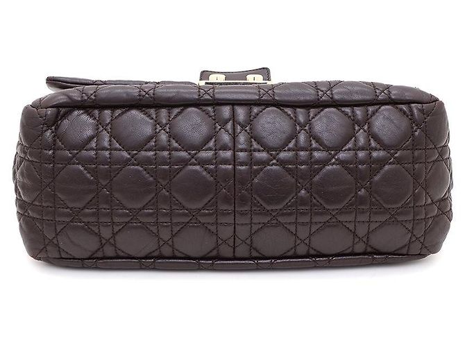 Dior Borsa a tracolla New Lock in agnello con catena argentata Marrone - vista 7