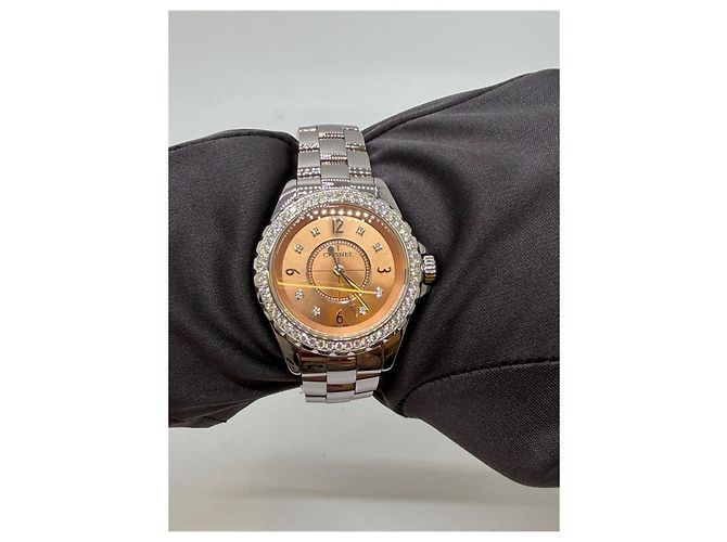 J12 Chanel Chromatischer Diamantrand Rosa Pink - Ansicht 13