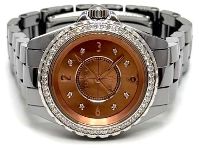 J12 Chanel Chromatischer Diamantrand Rosa Pink - Ansicht 4