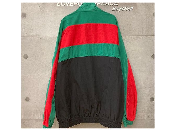 Gucci Giacca oversize in nylon a righe Nero - vista 2