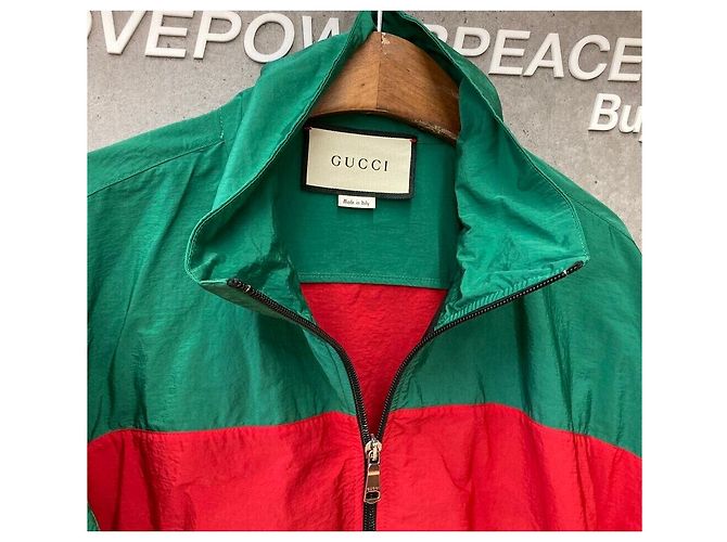 Gucci Giacca oversize in nylon a righe Nero - vista 3