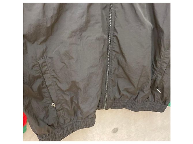 Gucci Giacca oversize in nylon a righe Nero - vista 6