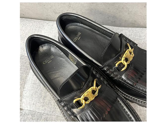 Céline Mocassino Margaret con catena Triumph Nero - vista 3