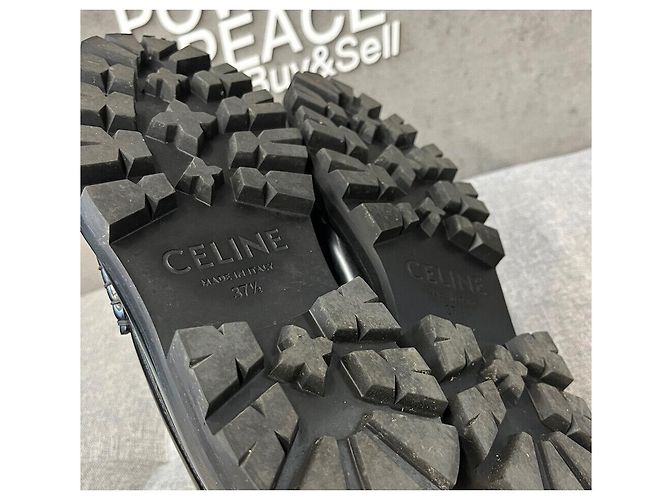 Céline Mocassino Margaret con catena Triumph Nero - vista 5