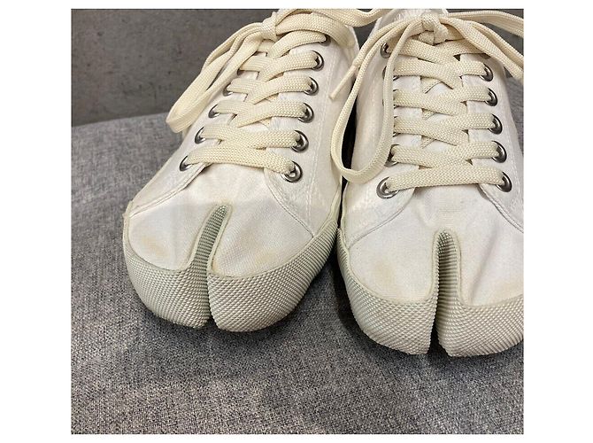 Maison Martin Margiela Canvas Tabi Sneaker Weiß - Ansicht 2