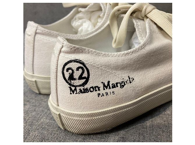 Maison Martin Margiela Canvas Tabi Sneaker Weiß - Ansicht 3