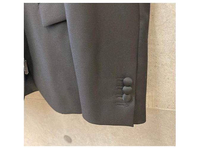 Amiri Leather Stud Blazer Jacket Black - view 5