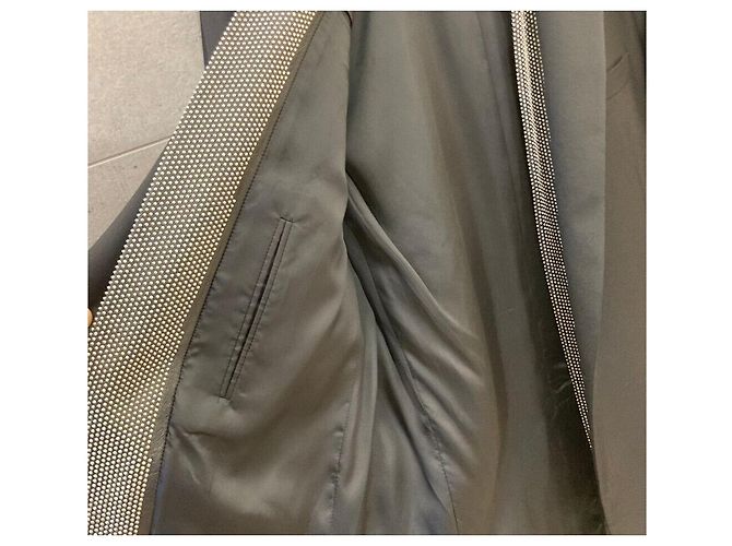 Amiri Leather Stud Blazer Jacket Black - view 6