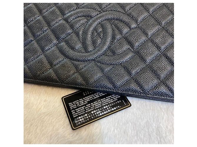Chanel Caviar Timeless CC Logo Clutch Bag Black - view 4