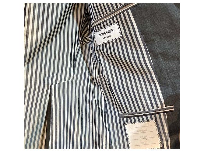 Thom Browne Wool Suit Set Gray - view 6