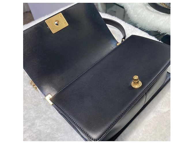 Chanel Borsa Boy in agnello con catena dorata Black Nero - vista 6