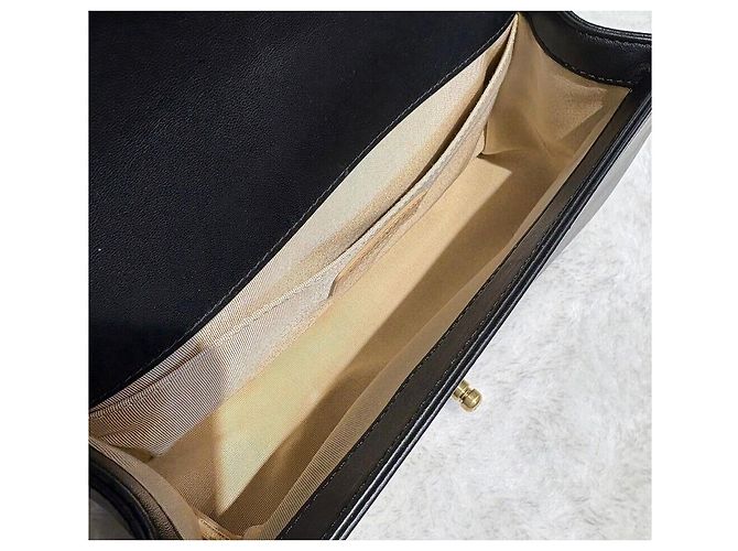 Chanel Borsa Boy in agnello con catena dorata Black Nero - vista 7