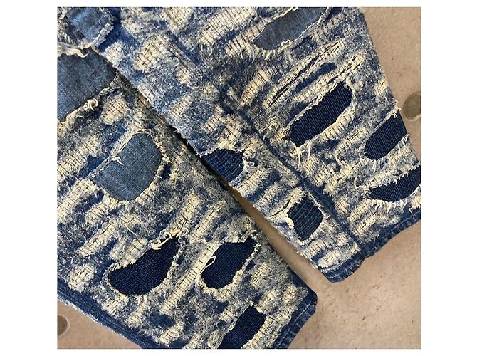 Givenchy Pantaloni in denim distrutto blu medio - vista 3