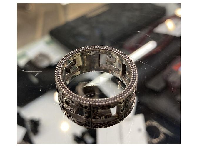 Gucci Anillo Silver GG Logo Plata - vista 4