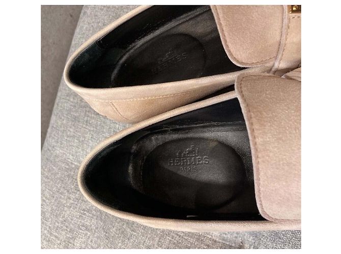 Kelly Hermès Mocassino Destin in scamosciato con accenti rosa e oro - vista 4