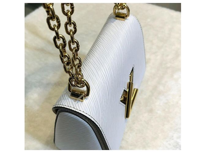 Louis Vuitton Borsa a Spalla con Catena Epi Twist PM White Bianco - vista 4