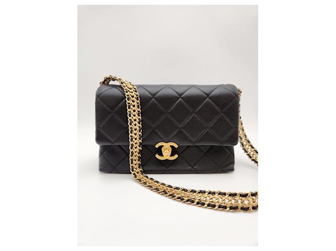 Chanel Borsa con patta e catena Nero - vista 7