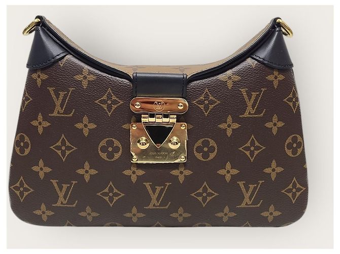Louis Vuitton Borsa a tracolla Twiny in tela Monogram Reverse Marrone - vista 2