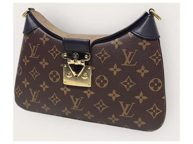 Louis Vuitton Borsa a tracolla Twiny in tela Monogram Reverse Marrone - vista 3