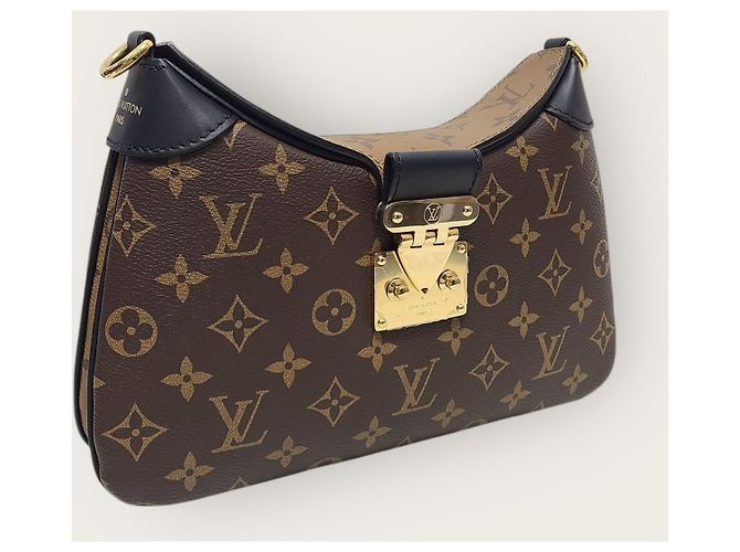 Louis Vuitton Borsa a tracolla Twiny in tela Monogram Reverse Marrone - vista 4