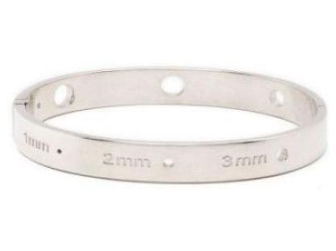 Maison Martin Margiela Bracciale con Logo Argento - vista 4