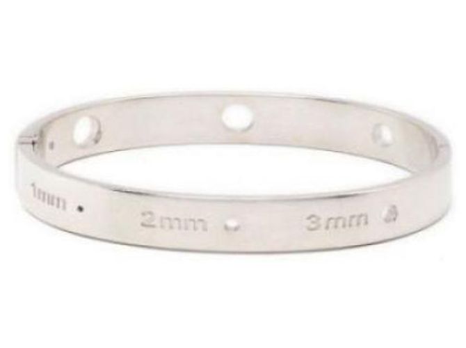 Maison Martin Margiela Bracciale con Logo Argento - vista 5