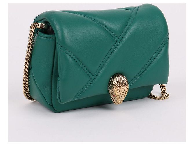 Bulgari Borsa a tracolla Nano Serpenti in tonalità oro Verde - vista 4