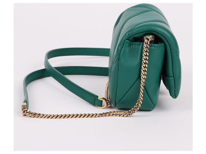 Bulgari Borsa a tracolla Nano Serpenti in tonalità oro Verde - vista 5