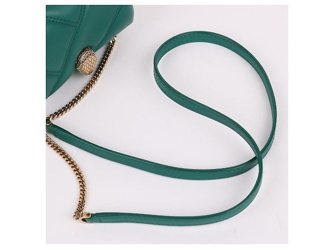 Bulgari Borsa a tracolla Nano Serpenti in tonalità oro Verde - vista 8