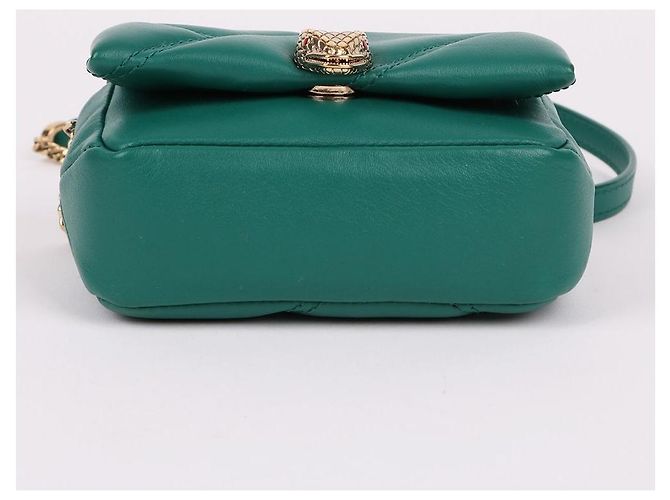 Bulgari Borsa a tracolla Nano Serpenti in tonalità oro Verde - vista 9
