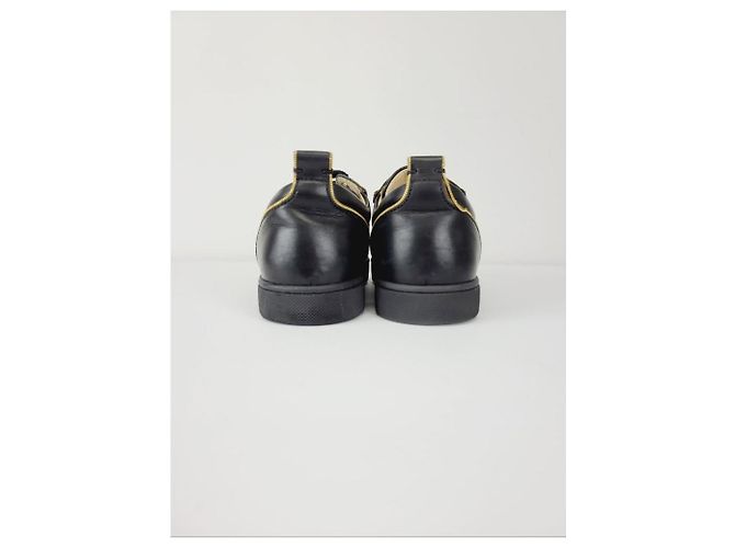 Christian Louboutin Sneakers Black Gold Rush Spike Nero - vista 5