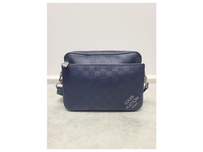 Louis Vuitton Borsa a tracolla Damier Trio Blu Zaffiro - vista 2