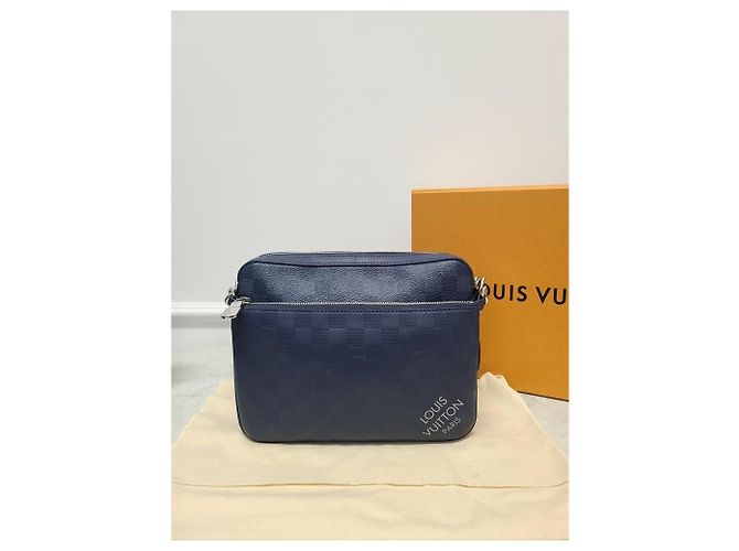 Louis Vuitton Borsa a tracolla Damier Trio Blu Zaffiro - vista 9