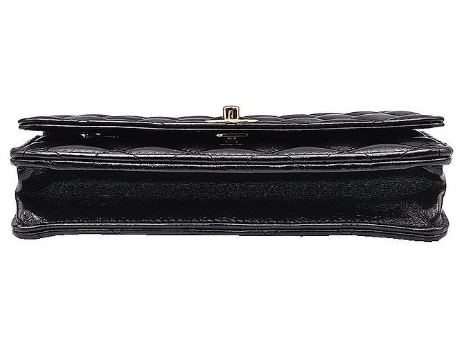 Chanel Black Lambskin WOC Small Crossbody Nero - vista 7