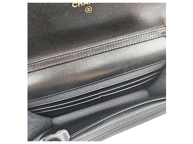 Chanel Black Lambskin WOC Small Crossbody Nero - vista 9