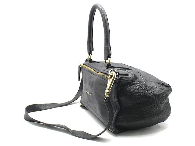 Givenchy Borsa a tracolla Pandora in pelle nera, media, con finiture dorate Nero - vista 2