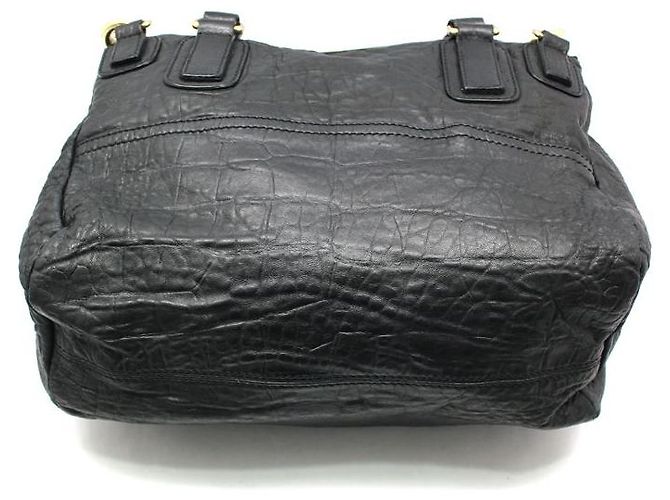 Givenchy Borsa a tracolla Pandora in pelle nera, media, con finiture dorate Nero - vista 3