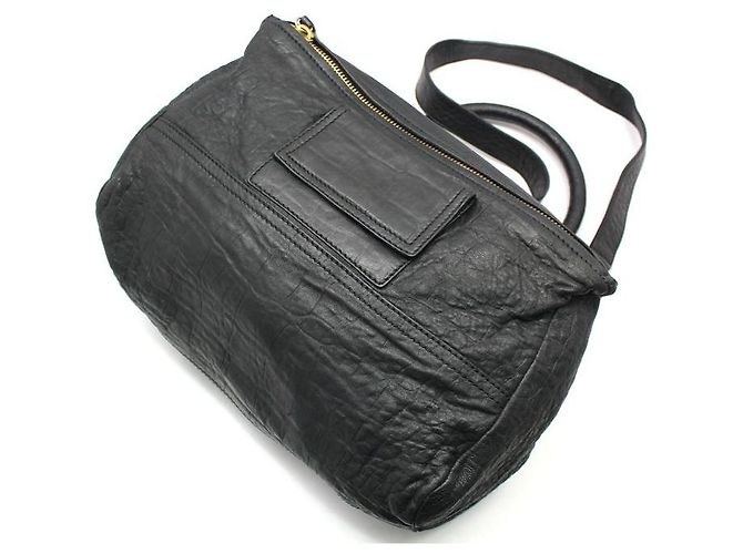 Givenchy Borsa a tracolla Pandora in pelle nera, media, con finiture dorate Nero - vista 4