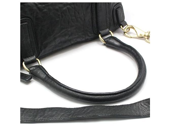 Givenchy Borsa a tracolla Pandora in pelle nera, media, con finiture dorate Nero - vista 5