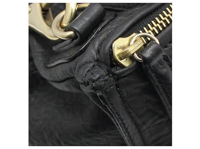 Givenchy Borsa a tracolla Pandora in pelle nera, media, con finiture dorate Nero - vista 7