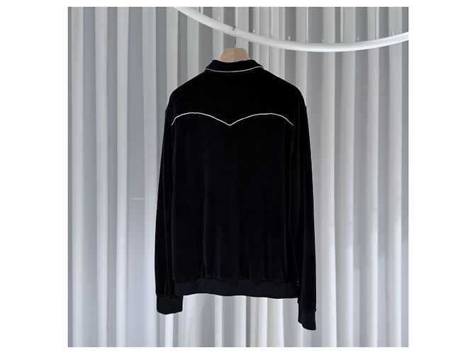 Céline Triope Polo-Shirt mit Samtkragen XL Mehrfarben - Ansicht 3