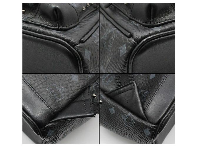 MCM Mini zaino Stark Stud in Visetos nero - vista 7
