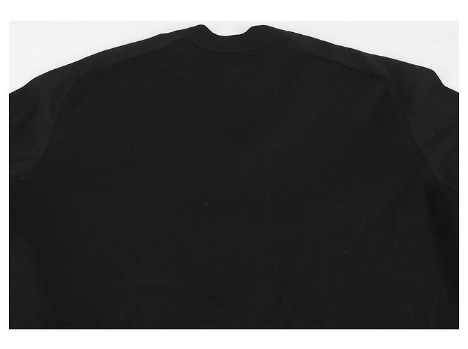 Hermès Strickjacke aus schwarzer Wolle und mehrfarbiger Seide mit Rundhalsausschnitt - Ansicht 9