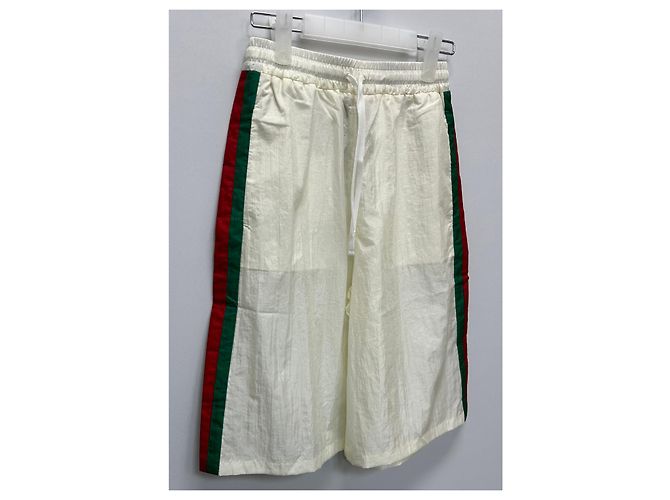 Gucci Nylon-Bermuda-Shorts Weiß - Ansicht 3